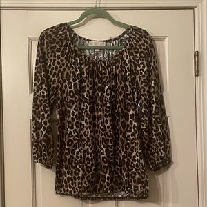 Michael Kors Leopard Print Women's Top—Size Medium